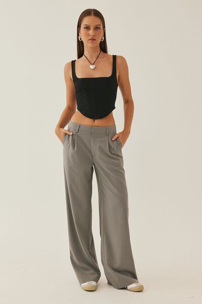 Natalia Tailored Pant, CEMENT GREY