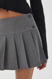 Tilly Pleated Mini Skirt, CHARCOAL MARLE - alternate image 4