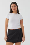 Carli Wrap Tailored Mini Skirt, BLACK - alternate image 1