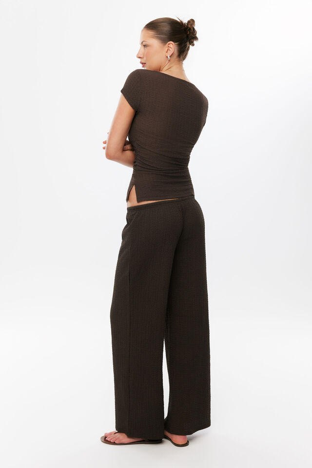 Avani V Neck Top, BROWN BEAN