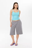 Sleek Riri Scoop Neck Tank, GLOSSY AQUA - example image 4