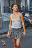 Tilly Pleated Mini Skirt, CHARCOAL MARLE - alternate image 1