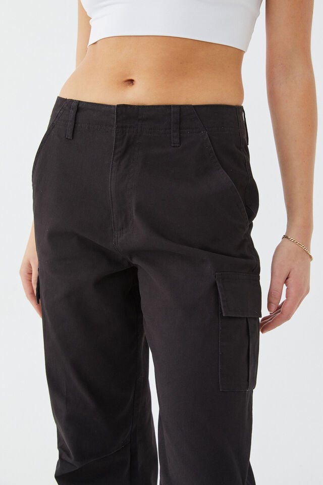 Gigi Cargo Pant, BLACK