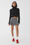 Tilly Pleated Mini Skirt, CHARCOAL MARLE - alternate image 2