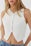 Gemma Knitted Button Through Vest, SUMMER WHITE - alternate image 4