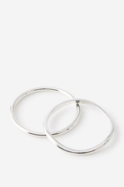 Bangle 2 Pack, SILVER/CLASSIC