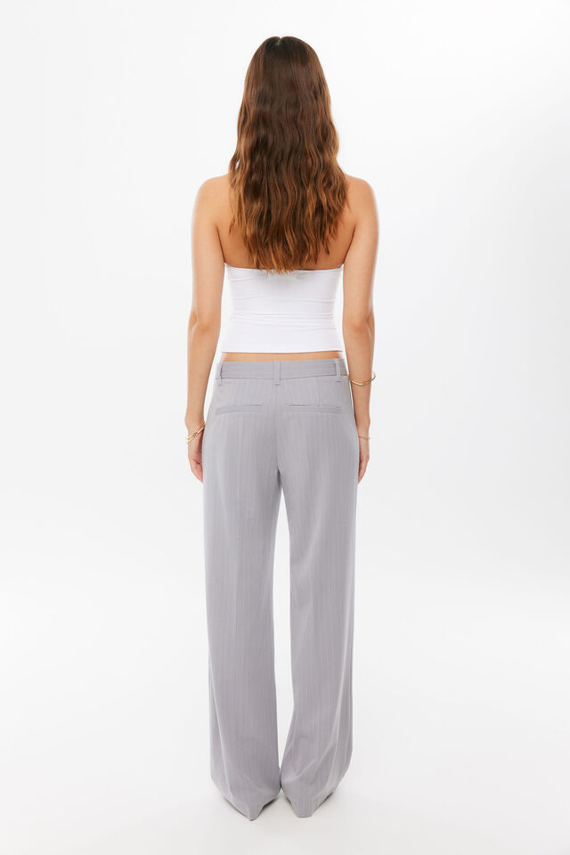 Skylar Tailored Pant, LIGHT GREY MARLE PINSTRIPE