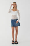 Annie Lace Long Sleeve Top, SUMMER WHITE - alternate image 2