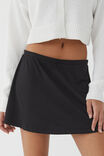 Luxe A-Line Mini Skirt, BLACK - alternate image 4