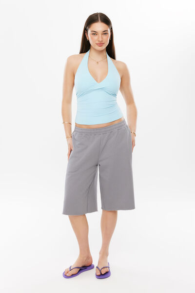 Sleek Tonya Halter Top, GLASSY BLUE