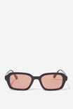 Lexi Rectangle Sunglasses, BLACK/ORANGE - alternate image 1