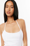 Delilah Linen Halter Dress, SUMMER WHITE - example image 2