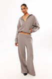 Desley Cinched Zip Through Hoodie, CORE GREY/GIRLIE PINK - example image 5