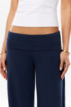 Fold Back Wide Leg Pant, NIGHT NAVY - example image 2