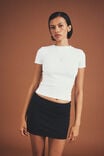 Luxe Hipster Mini Skirt, BLACK - alternate image 1