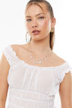 Sienna Ruched Top, WHITE - alternate image 4