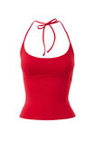 Sleek Dylan Halter Top, SIREN RED - example image 6