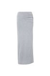 Soft Ruched Split Maxi Skirt, GREY MARLE - alternate image 6