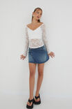 Annie Lace Long Sleeve Top, SUMMER WHITE - alternate image 5