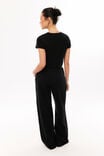 Sasha Wide Leg Track Pant, BLACK - example image 3