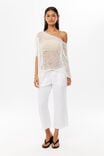 Sopha Dopha Knit Poncho, WHITE - example image 6