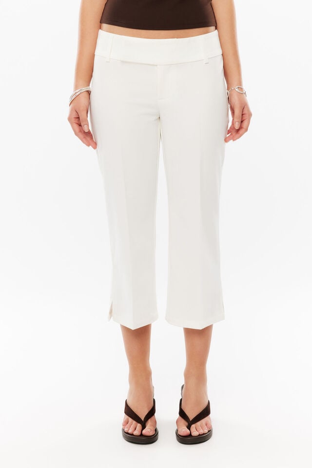 Bianca Tailored Capri, CREAMY WHITE
