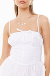 Mary Ruched Mini Dress, WHITE - alternate image 4