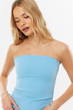 Sleek Longline Boob Tube, VOLTAGE BLUE - example image 2