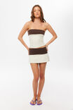 Smooth Jade Reversible Mini Skirt, BAKED BROWN/CREAMY YELLOW - example image 4