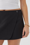 Carli Wrap Tailored Mini Skirt, BLACK - alternate image 4