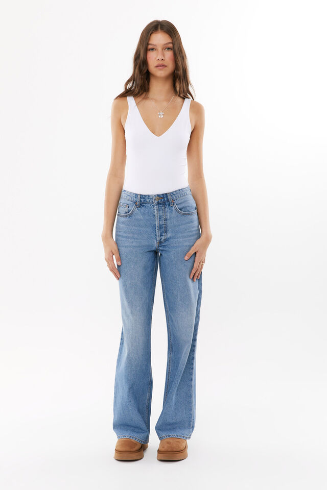 High Rise Wide Jean, PORTSEA BLUE