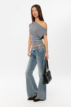 Soft Piper Off Shoulder Top, AURORA STRIPE MIAMI BLUE / BROWN BEAN - example image 5