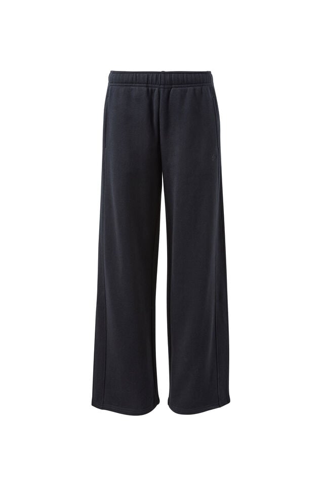 Sasha Wide Leg Track Pant, BLACK