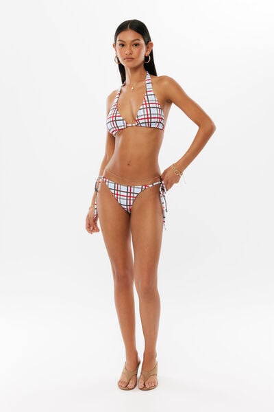 Sopha Dopha Bikini Bottom, RIVIERA CHECK WHITE / BROWN / RED
