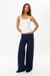 Fold Back Wide Leg Pant, NIGHT NAVY - example image 1
