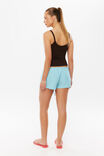 Marley Low Rise Linen Short, GLOSSY AQUA - example image 3