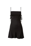 Sassy Satin Tie Dress, BLACK - alternate image 6