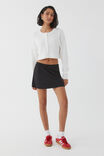 Luxe A-Line Mini Skirt, BLACK - alternate image 2