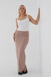 Luxe Hipster Maxi Skirt, TOFFEE TAUPE - alternate image 1