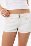 Y2k Micro Denim Short, CLEAN WHITE CONTRAST - example image 2