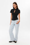 Rebecca Short Sleeve Shirt, BLACK - example image 4
