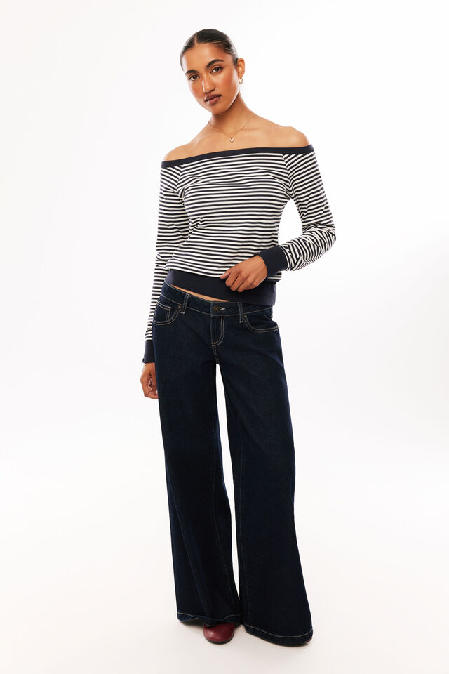Oscar Long Sleeve, AURORA STRIPE NAVY CREAM
