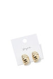 Textured Dome Chunky Earring, GOLD - alternate image 1
