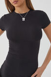 Soft Short Sleeve Maxi Dress, BLACK - alternate image 4