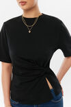 Tamsin Twist Tee, BLACK - example image 2