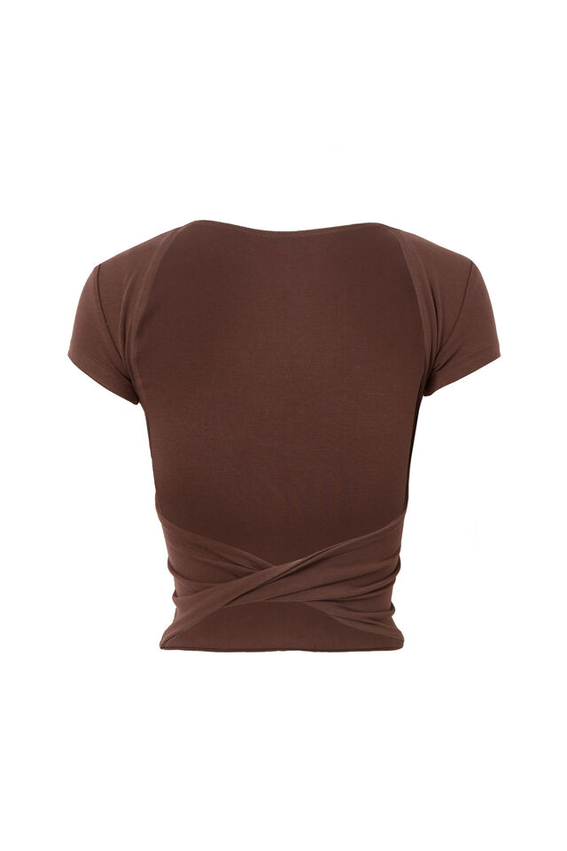 Soft Backless Tee, ESPRESSO BROWN