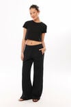 Sasha Wide Leg Track Pant, BLACK - example image 1