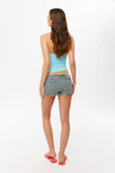 Soft Ruched Booty Short, AURORA STRIPE AQUA BROWN - example image 3