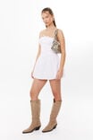 Mary Ruched Mini Dress, WHITE - alternate image 1