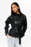 Valentina Trench Jacket, BLACK - example image 4
